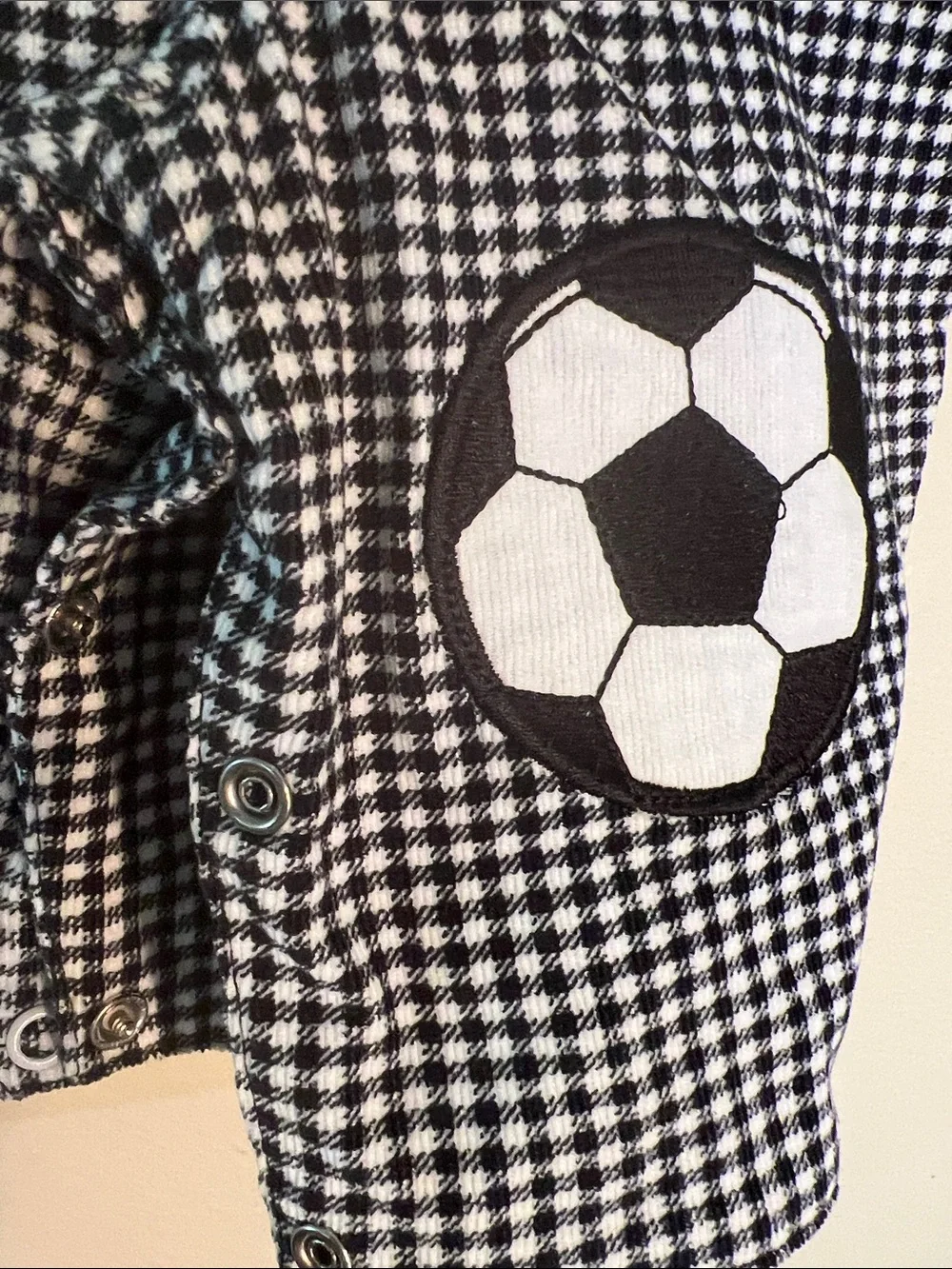 Soccer Reversible Romper with Shirt Size 0-3 with free Soccer Beannie Baby